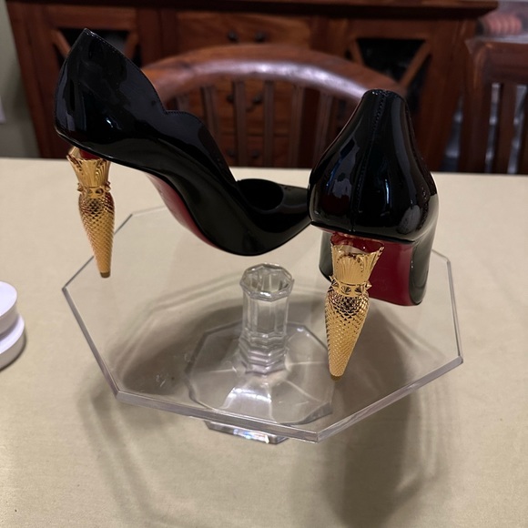 Christian Louboutin Lipchick Pump Black Patent Leather 100MM 38.5 - Picture 13 of 17